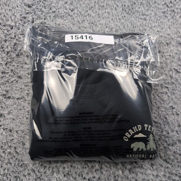 Grand Teton National Park Sweater Adult 2XL XXL Black Destination Wyoming Crew - Picture 5 of 5